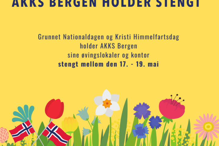 Stengt 17. – 19. mai