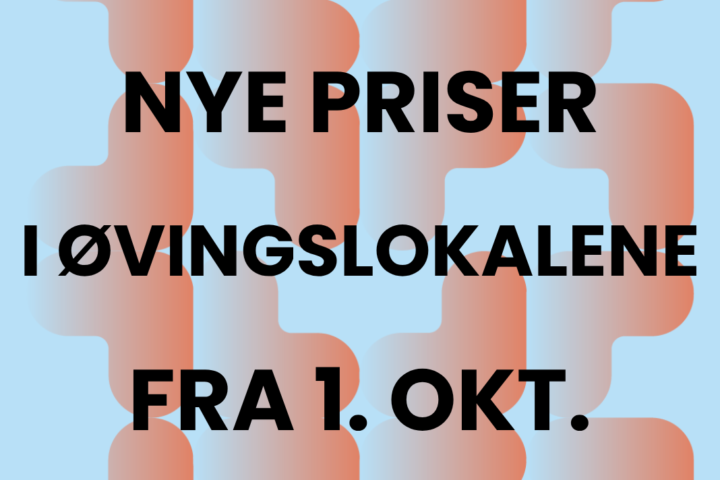 Nye priser i øvingslokalene fra 1. oktober 2026