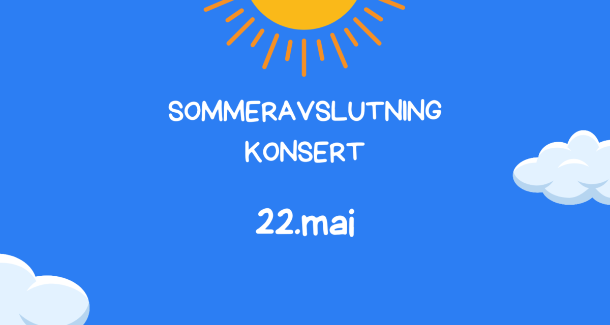 Sommerkonsert med bandskolen og instrumentkurs 22.mai