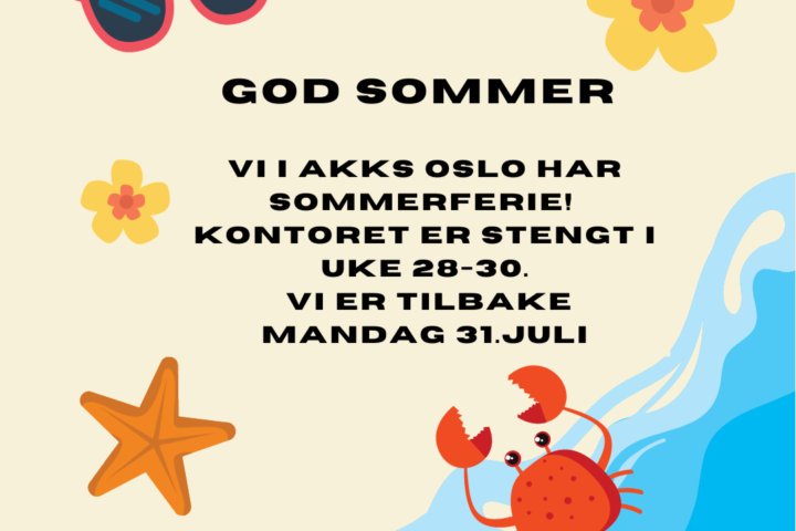 AKKS Oslo har ferie og ønsker alle en riktig så god sommer
