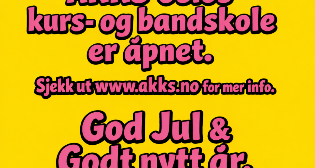 Påmeldinger til vårsemesteret 2026 er åpnet!