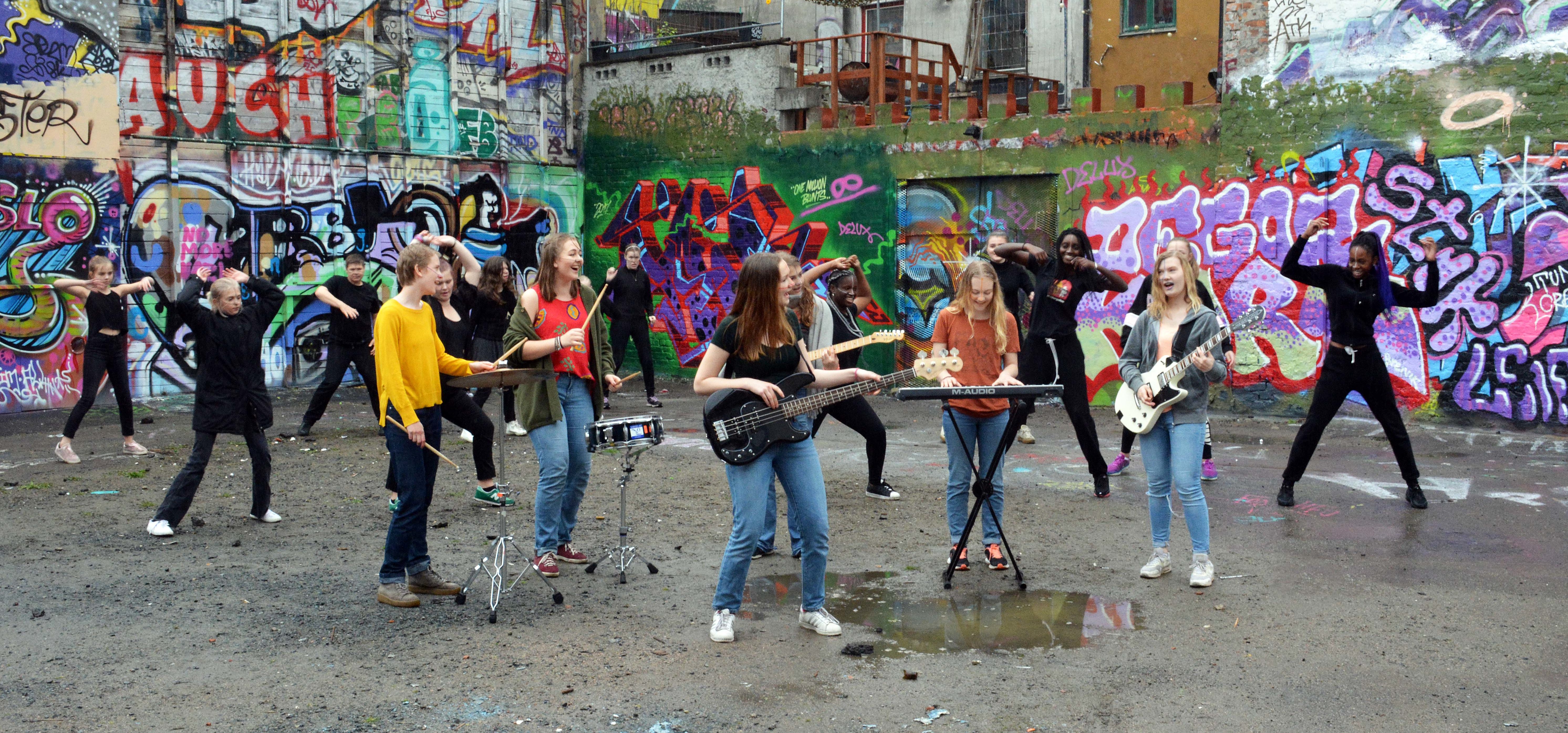 Band musikkvideo innspilling